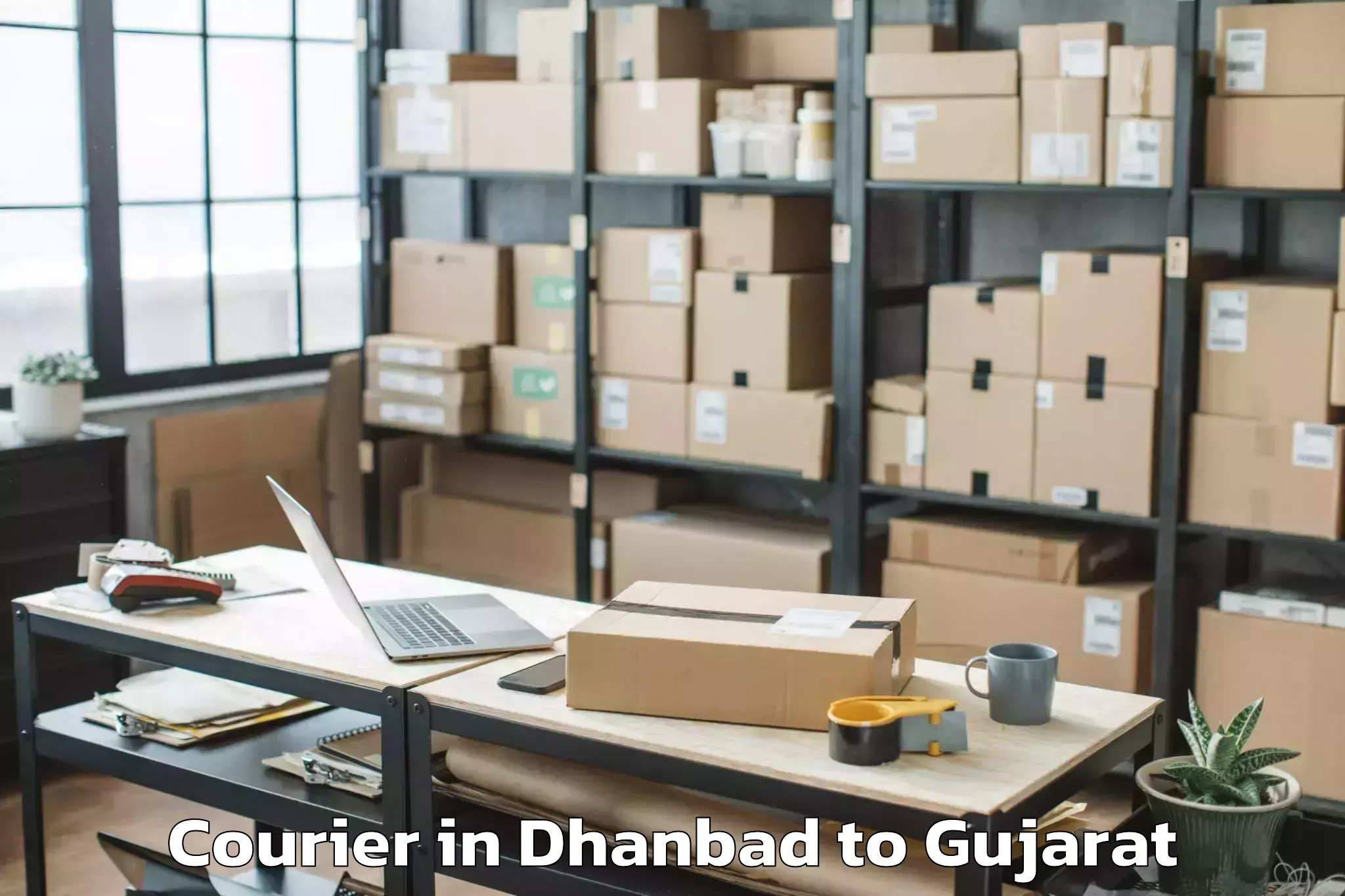 Quality Dhanbad to Hazira Courier